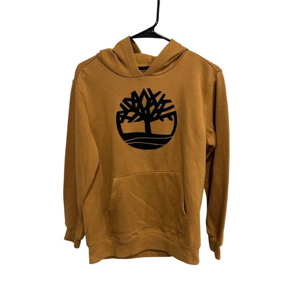 Timberland Tops - Timberland Kids Pullover Hoodie Tree Core Logo Kangaroo Pocket Size L Streetwear